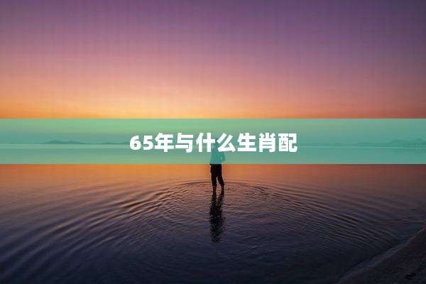 65年与什么生肖配