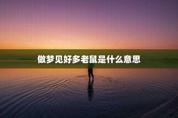 做梦见好多老鼠是什么意思