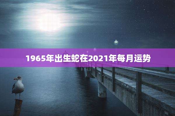 1965年出生蛇在2021年每月运势