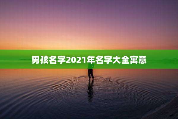 男孩名字2021年名字大全寓意