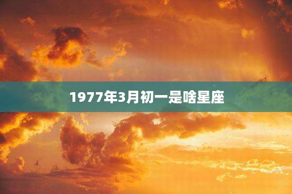 1977年3月初一是啥星座