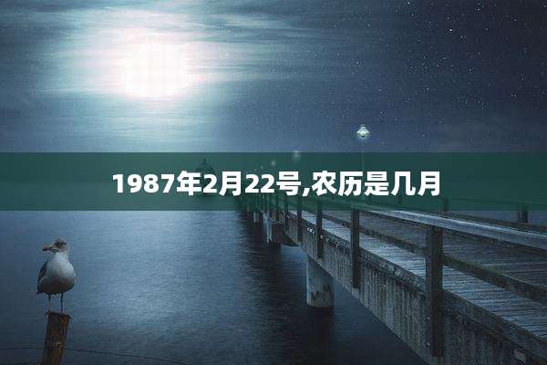 1987年2月22号,农历是几月