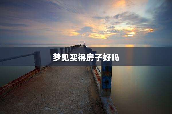 梦见买得房子好吗