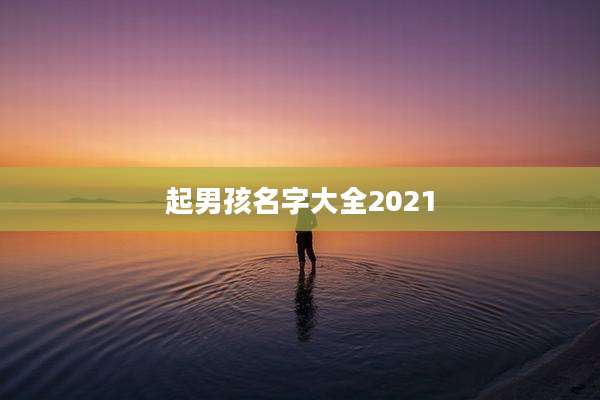 起男孩名字大全2021