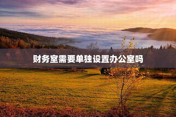 财务室需要单独设置办公室吗