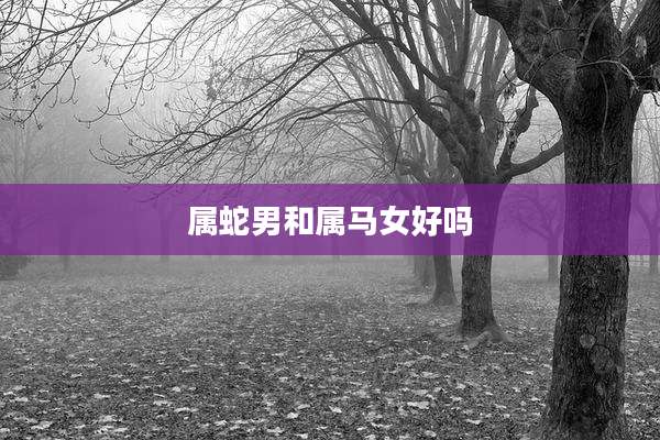 属蛇男和属马女好吗
