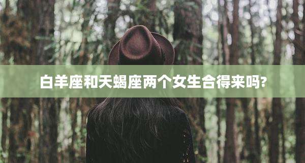 白羊座和天蝎座两个女生合得来吗?