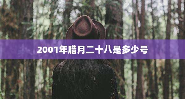 2001年腊月二十八是多少号