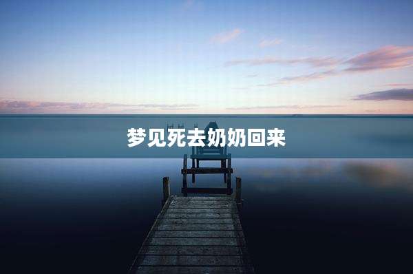 梦见死去奶奶回来