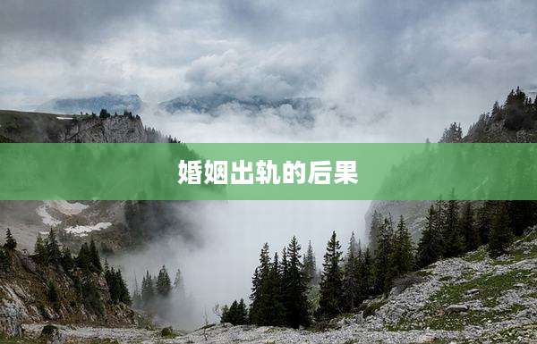 婚姻出轨的后果