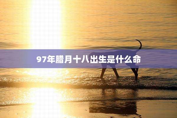 97年腊月十八出生是什么命