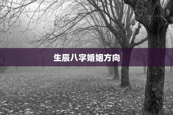 生辰八字婚姻方向