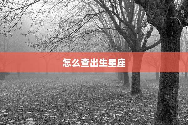 怎么查出生星座