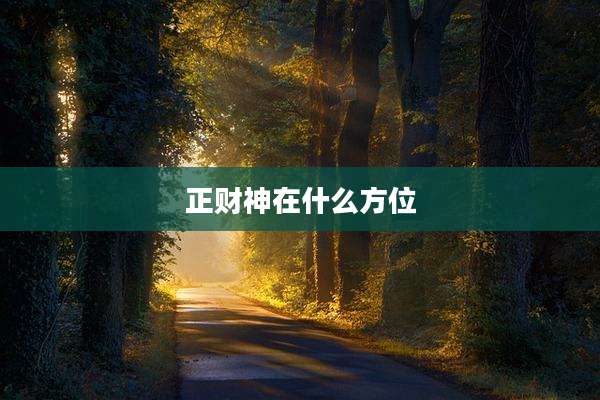 正财神在什么方位