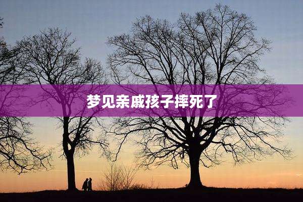 梦见亲戚孩子摔死了