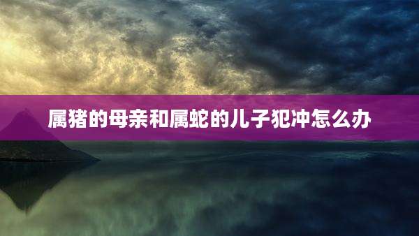 属猪的母亲和属蛇的儿子犯冲怎么办