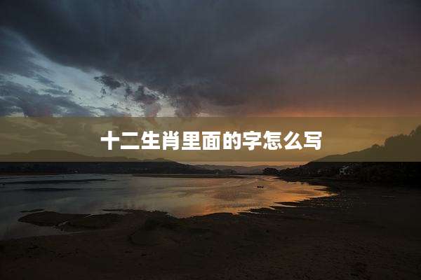 十二生肖里面的字怎么写