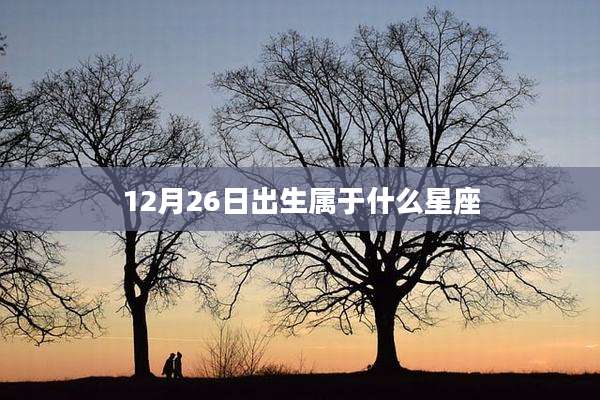 12月26日出生属于什么星座