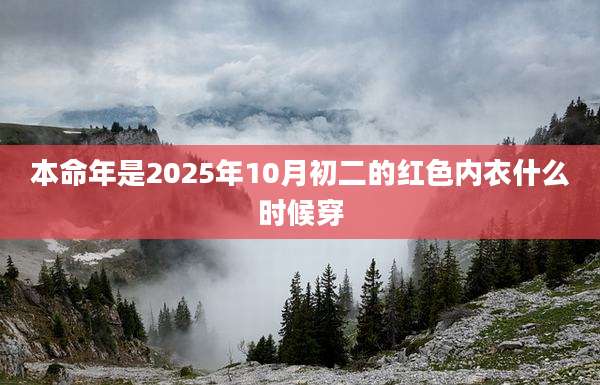 本命年是2025年10月初二的红色内衣什么时候穿