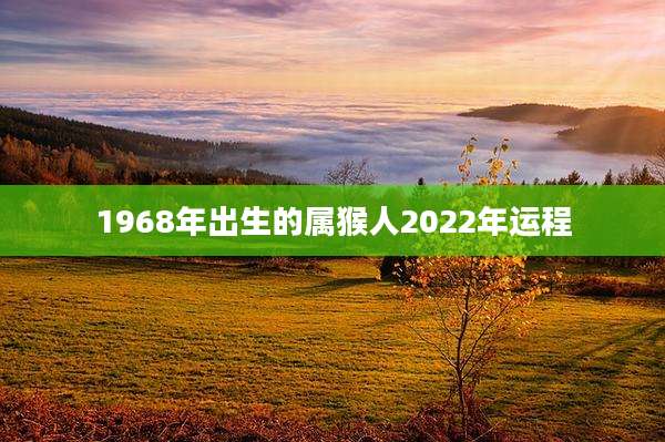 1968年出生的属猴人2022年运程