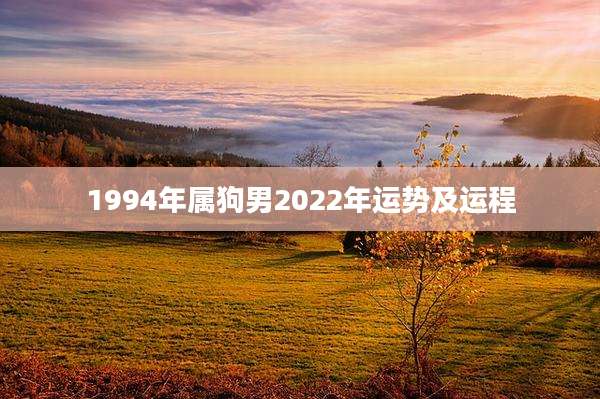 1994年属狗男2022年运势及运程