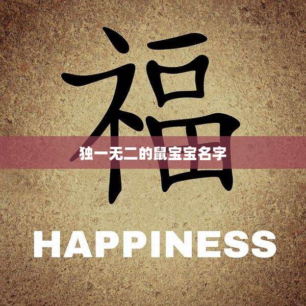 独一无二的鼠宝宝名字