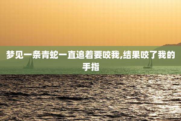 梦见一条青蛇一直追着要咬我,结果咬了我的手指