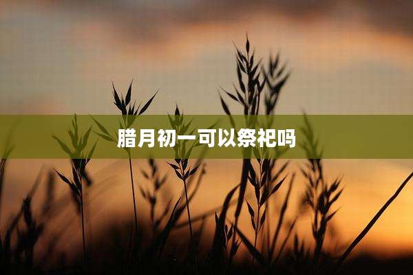腊月初一可以祭祀吗
