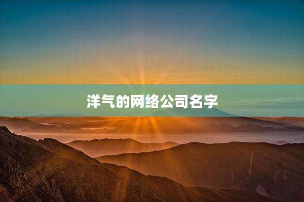 洋气的网络公司名字