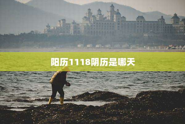 阳历1118阴历是哪天