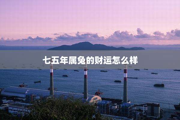 七五年属兔的财运怎么样