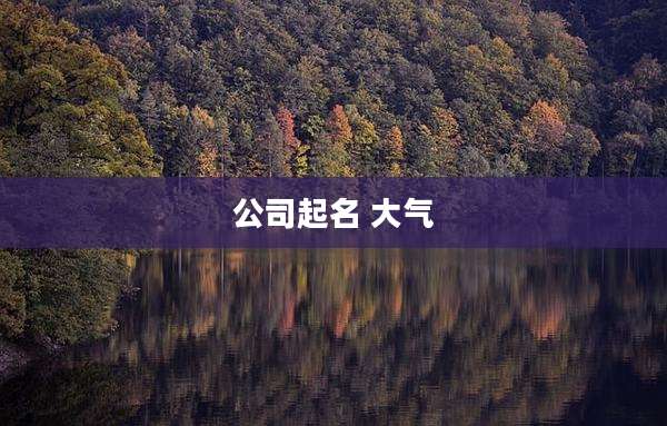 公司起名 大气
