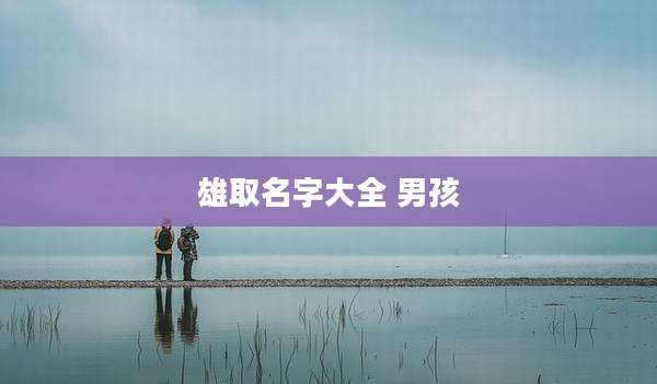 雄取名字大全 男孩