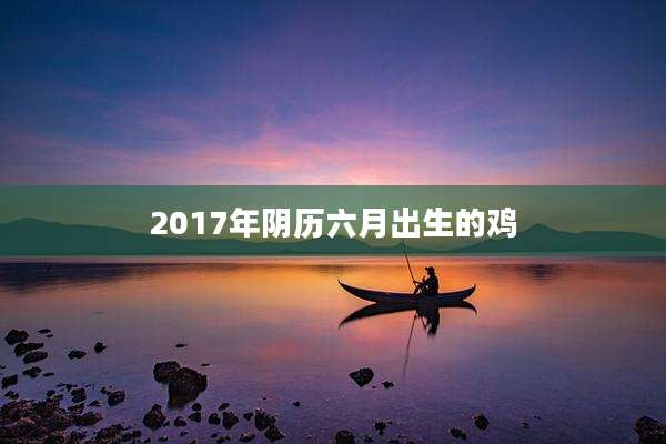 2017年阴历六月出生的鸡