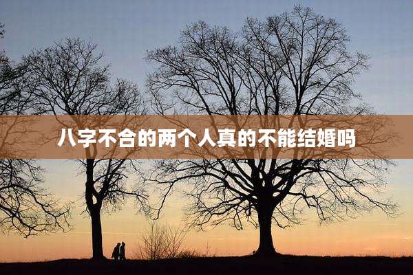 八字不合的两个人真的不能结婚吗