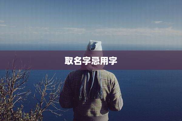 取名字忌用字