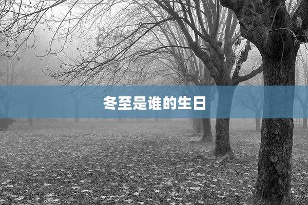 冬至是谁的生日