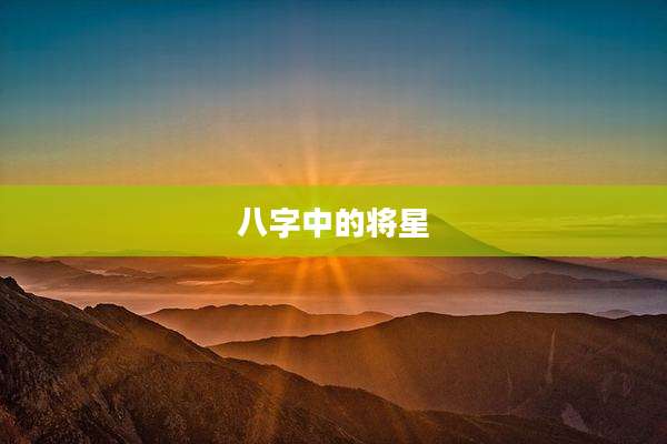 八字中的将星
