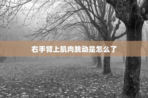 右手臂上肌肉跳动是怎么了