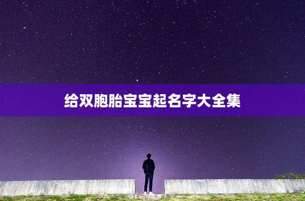 给双胞胎宝宝起名字大全集