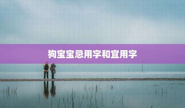 狗宝宝忌用字和宜用字