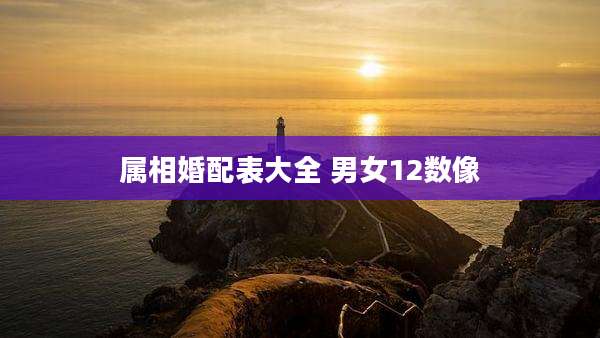 属相婚配表大全 男女12数像