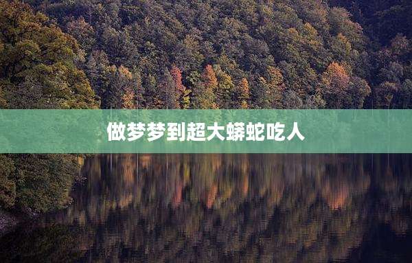 做梦梦到超大蟒蛇吃人