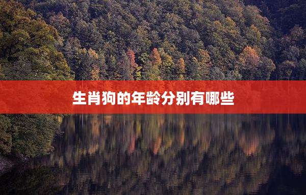 生肖狗的年龄分别有哪些