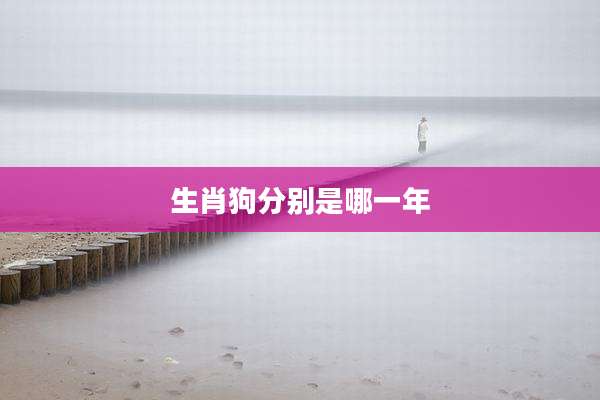 生肖狗分别是哪一年