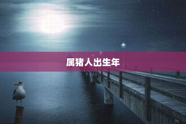 属猪人出生年