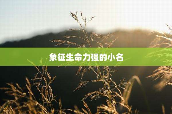 象征生命力强的小名