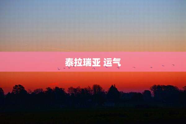 泰拉瑞亚 运气