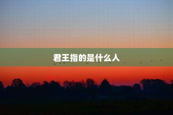 君王指的是什么人