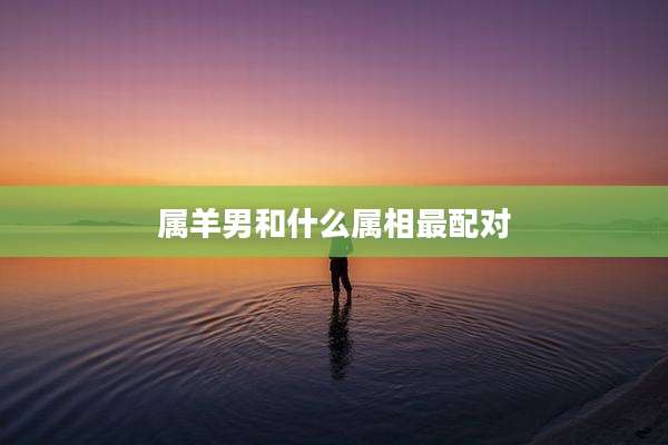 属羊男和什么属相最配对